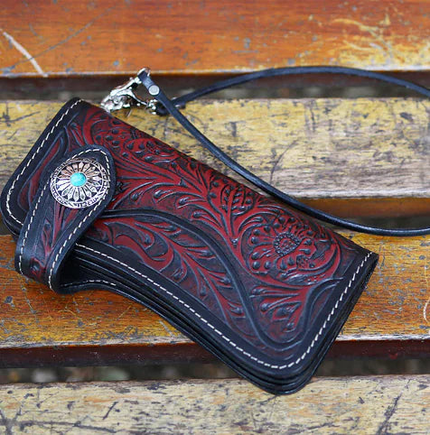 European American Three-Color Leather Phone Wallet