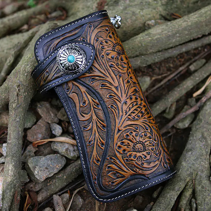 European American Three-Color Leather Phone Wallet