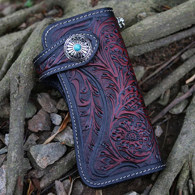 European American Three-Color Leather Phone Wallet