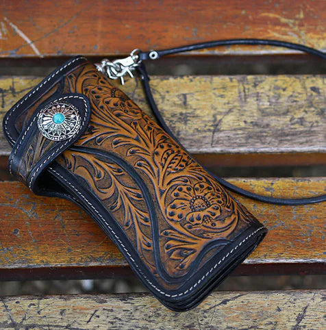 European American Three-Color Leather Phone Wallet