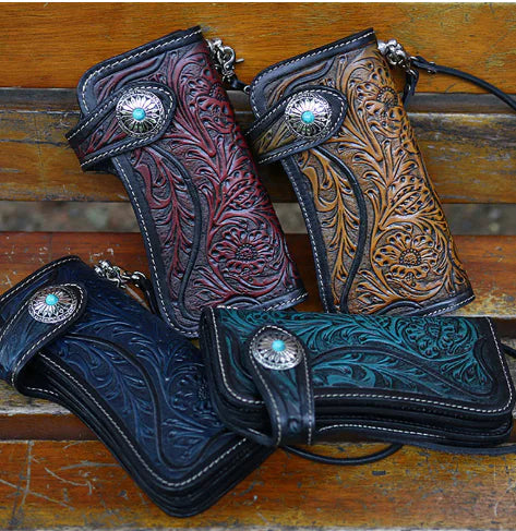 European American Three-Color Leather Phone Wallet